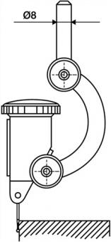 Zentrierhalter FH8 Aufnahmebohrung-D.4mm - 1 ST  H7 Schaft-D.8mmh6 KFER