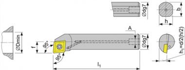 Bohrstange A12K-SCLCL 06 - 1 ST  li. vern. m. IK PROMAT