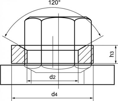 Kegelpfanne DIN 6319G f.Schrauben - 1 ST  M12 Bohrungs-D.14,2mm Kegelwinkel 120Grad AMF