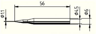 Ltspitze Serie 162 bleistiftspitz - 1 ST  B.1,1mm 0162 BD/SB ERSA