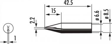 Ltspitze Ser.842 meielfrmig - 1 ST  B.2,2mm 0842 CDLF/SB ERSA