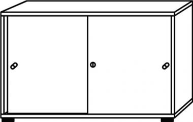 Schiebetrenschrank H748xB1200xT400mm - 1 ST  Ahorndekor 2 OH 2 Tren Knaufgriff