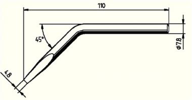 Ltspitze Ser.082 abgew.B.4,8mm - 1 ST  0082 JD/SB ERSA