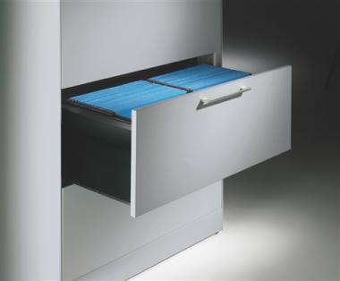 Hngeregistraturschrank schwarzgrau/weialuminium - 1 ST  H1310xB800xT600mm Trgf.65kg