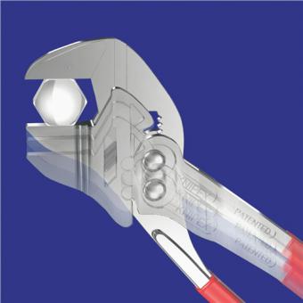 Zangenschlssel L.250mm Spann-W.52mm - 1 ST  verchr.Mehrkomp.-Hlle KNIPEX