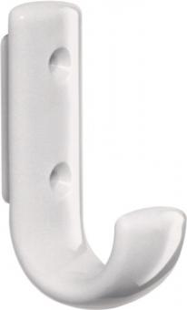 Garderobenhaken 477.90.060 - 1 ST  einfach A.48mm PA reinwei� 99 H.75mm HEWI