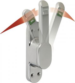 T�rtreibr.VARIO DIN L/R silber - 1 ST  elox.LM 30mm Rundstange 10mm DENI