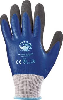 Schnittschutzhandschuhe Delano - 12 PA  Gr.8 dunkelblau/schwarz EN 388 PSA II 12 PA