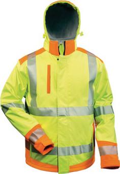 Warnschutzsoftshelljacke - 1 ST  Rickmer Gr.L gelb/orange FELDTMANN