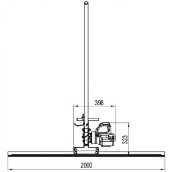 Benzin-Antriebseinheit Easy Screed 200 LESCHA - 1 ST  Honda GX 35, Einzelbalken 2m