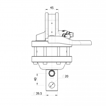 Formiko Rotator FHR1.000L - 1 Stk  1 t Wellenrotator, 39,5 mm Welle, 20 mm Bohrung