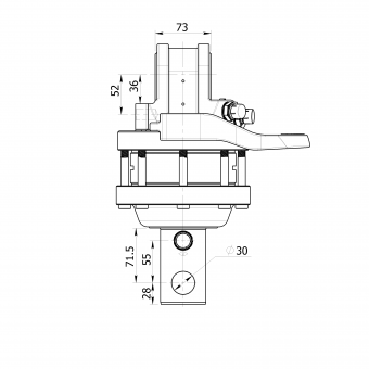 Formiko Rotator FHR4.500L - 1 Stk  4,5 t Wellenrotator, 59 mm Welle, 30 mm Bohrung