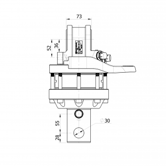 Formiko Rotator FHR4.500L/68 - 1 Stk  4,5 t Wellenrotator, 68 mm Welle, 30 mm Bohrung