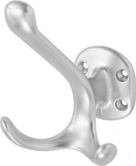 Huthaken 0028 Ausf. zweifach - 1 ST  A. 90mm Alu. silberf. elox. H.100mm Hermeta