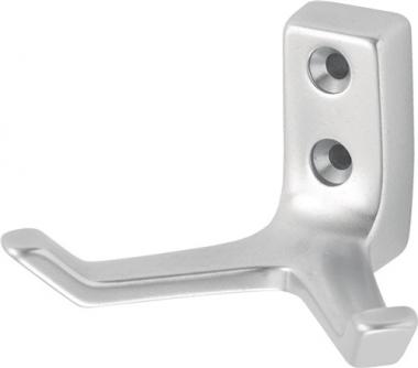 Mantelh.0033 zweifach A.55mm - 1 ST  Alu.silberf.elox.H.43mm Hermeta