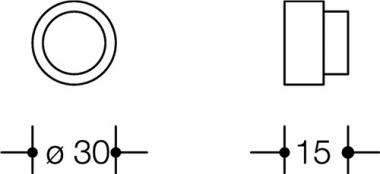 Wandt�rpuffer 611XA/611XC - 1 ST  VA XA ma L.15mm HEWI