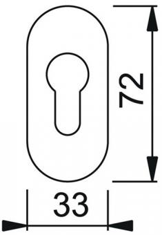Schutzrosette E55S-ZA VA - 1 ST  F69 ov.m.ZA S.16mm HOPPE