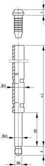 Treibriegelstange 9006 Rohr - 1 ST  m.Gleitstopfen 2500mm BKS
