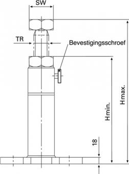 Schraubbock Nr.6435S Gr.1250 - 1 ST  schwer H.710-1250mm AMF