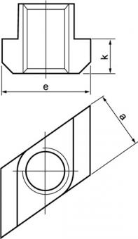 T-Nutenstein Nr.510 T-Nut - 1 ST  14mm M10 rhombisch AMF