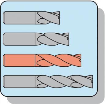 Bohrnutenfrser Typ N D.3mm - 1 ST  HSS-Co8 TiCN Weldon Z.2 lang PROMAT