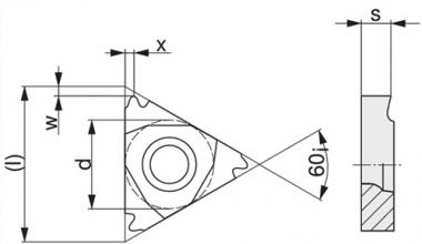 Wendeschneidplatte 16ER250 - 2 ST  ISO PK30 re.Auen PROMAT