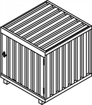 Gasflaschenlager B1420xT1490xH1470mm - 1 ST  verzinkt,montiert,m.Bodenrahmen SBU