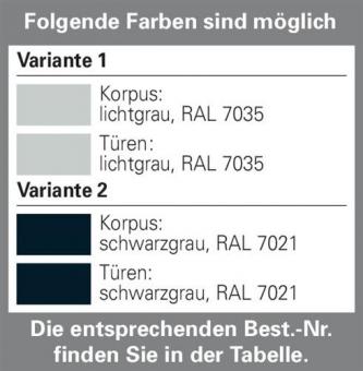 Rollladenschrank H1230xB1000xT420mm - 1 ST  schwarzgrau 2Fachbden