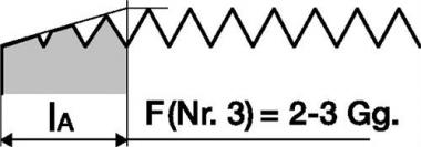 Handgewindebohrer DIN 352 - 1 ST  Nr.3 M22x2,5mm HSS ISO2 (6H) PROMAT