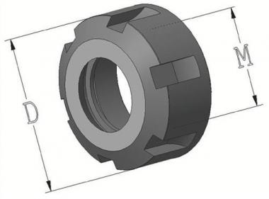 Spannmutter ER 25 D.42mm - 1 ST  m.Exzenterring z.Spannzangenfutter ER PROMAT