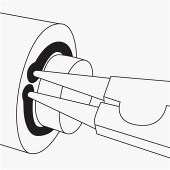 Auensicherungsringzange - 1 ST  A 41 f.Wellen D.85-140mm 90Grad gew.L.300mm KNIPEX