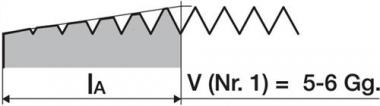 Handgewindebohrer DIN 352 - 1 ST  Nr.1 M20x2,5mm HSS ISO2 (6H) PROMAT