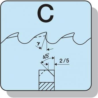 Metallkreissgeblatt Form C D.350mm - 1 ST  B.3,0mm HSS-Co Bohrungs-D.32mm Z.110 PROMAT