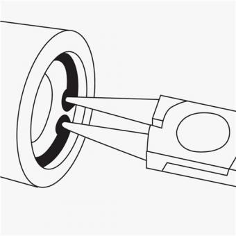 Przisionssicherungsringzange - 1 ST  J 21 f.Bohrungen D.19-60mm L.165mm KNIPEX