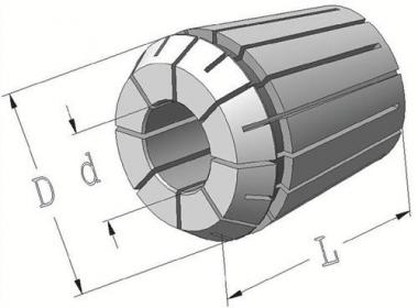 Spannzange Typ ER 25/430 - 1 ST  E Spann-D.7mm PROMAT