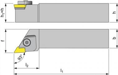 Klemmdrehhalter CKJNR 2525 - 1 ST  M16 re. vern. Auendrehen PROMAT