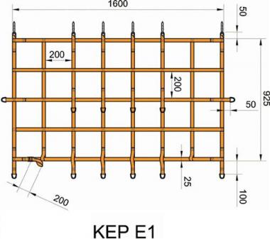 Ladungssicherungsnetz DIN - 1 ST  EN 12195-2 KEP E1 L.1,6m B.0,925m SPANSET