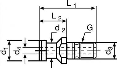 Anzugsbolzen DIN 69872 Form - 1 ST  A SK50 m.Bohr.PROMAT