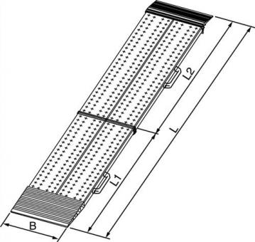 Auffahrrampe Alu.L2000xB800mm - 1 ST  975/St.kg