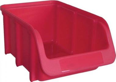 Sichtlagerkasten L164/134xB102xH74mm - 24 ST  PP rot stapelbar HNERSDORFF