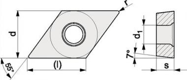 Wendeschneidplatte DCMT 070204-M - 10 ST  UNI Bearb.mittel PROMAT