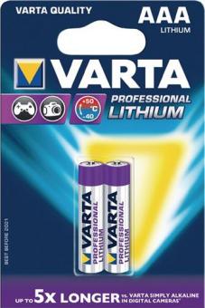 Batterie ULTRA Lithium 1,5 - 1 SB  V AAA Micro 1100 mAh FR10G445 6103 2 St./Bl.VARTA