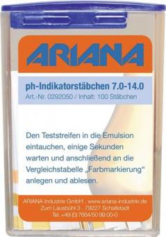 Messst�bchen TRGS 611 ph-Wert - 1 ST  7,0-14,0 100 St.Dose ARIANA