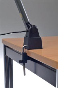 Schreibtischleuchte Ku.schwarz/anthrazit - 1 ST  Standfu Tischklemme Energiesparleuchte