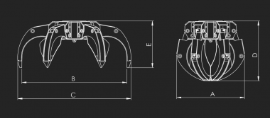 Polypgreifer PLY-W 120/5, ICM - 1 ST  Greifkraft: 595 daN, �ffnungsw. 750 mm