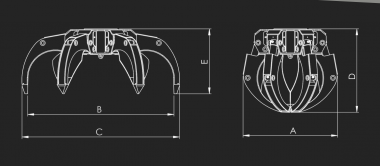 Polypgreifer PLY 180/4, ICM - 1 ST  Greifkraft: 1315 daN, �ffnungsw. 965 mm