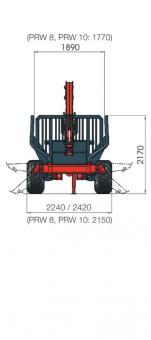 PERZL Rckewagen Typ PRW 10-4 - 1 Stk  mit schwenkbarer Deichsel, Pendelbremse