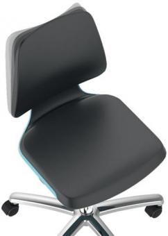 Arbeitsdrehstuhl Labsit Rl.Sitzschale - 1 ST  blau Supertec-Gewebe schwarz 450-650mm