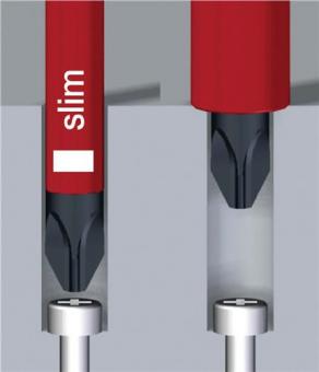 Wechselkl.SlimBit electric - 1 ST  Plus/Minus Schlitz/PZD 2x75mm VDE isol.WIHA