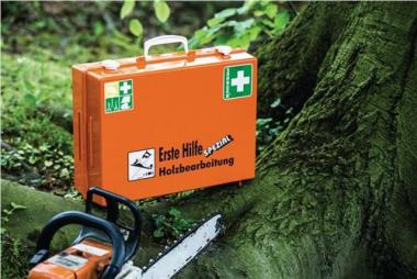 Erste Hilfe Koffer Beruf - 1 ST  SPEZIAL Holzbearbeitung B400xH300xT150ca.mm orange